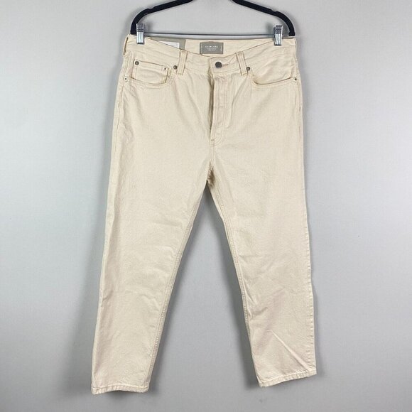 Everlane The Rigid Slouch Jean In Ecru Size 29 Button Fly Organic Cotton - Picture 1 of 12